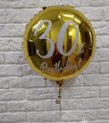 Balon zloty na 30 urodziny