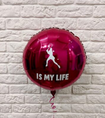 Balon personalizowany okragly 45cm Tenis is my life