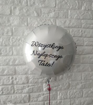 Balon personalizowany okragly 45cm wszystkiego najlepszego