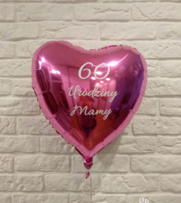 Balon personalizowany serce 45cm 60te urodziny mamy