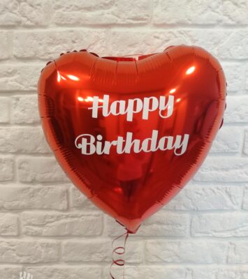 Balon personalizowany serce 45cm Happy Birthday