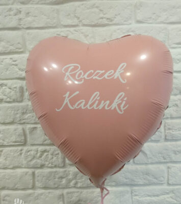Balon personalizowany serce 45cm Roczek Kalinki