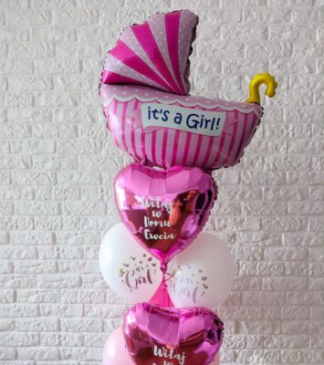 Bukiet 25 Baby Shower (Narodziny dziecka) dla dziewczynki